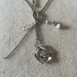 Rhinestone Faisal long necklace